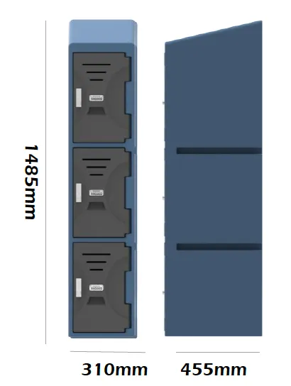 3 Tier Plastic Locker