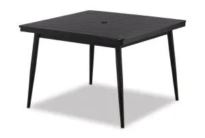 42" Square Tapered Leg MGP Slat Top Table By Telescope Casual