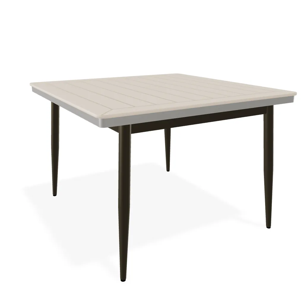42" Square Tapered Leg MGP Slat Top Table By Telescope Casual