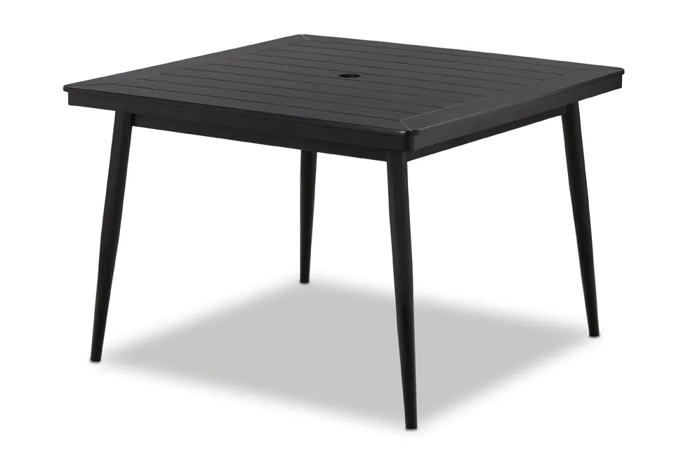 42" Square Tapered Leg MGP Slat Top Table By Telescope Casual