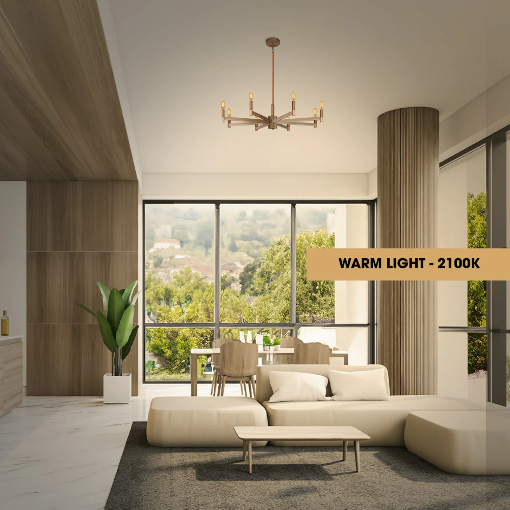 4W (40W Replacement) Warm Light (2100K) T6 Shape (E12 Base) Clear Glass Filament LED (4-Pack)