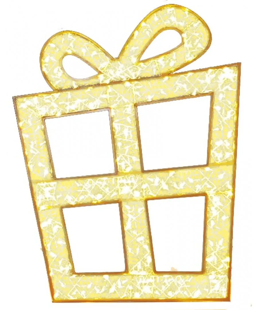 6.6' LED Lit 2D Gift Box