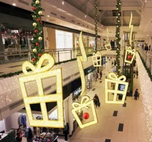6.6' LED Lit 2D Gift Box