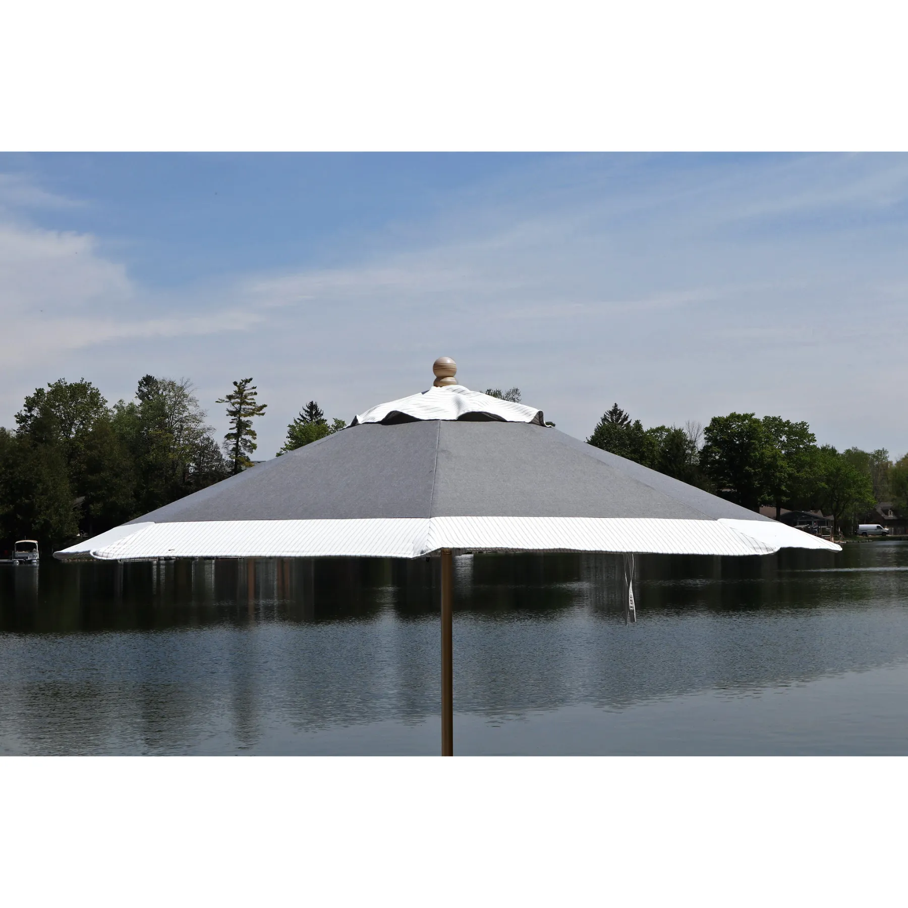 9' Champagne Two-Tone Market Umbrella
