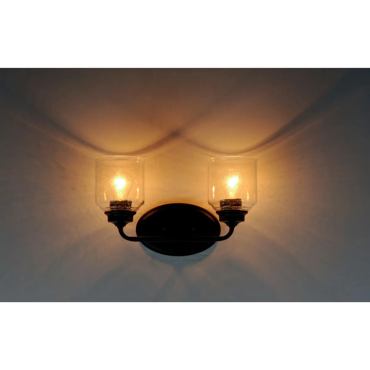 Acadia 15 in. 2 Lights Vanity Light Black Finish