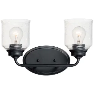 Acadia 15 in. 2 Lights Vanity Light Black Finish