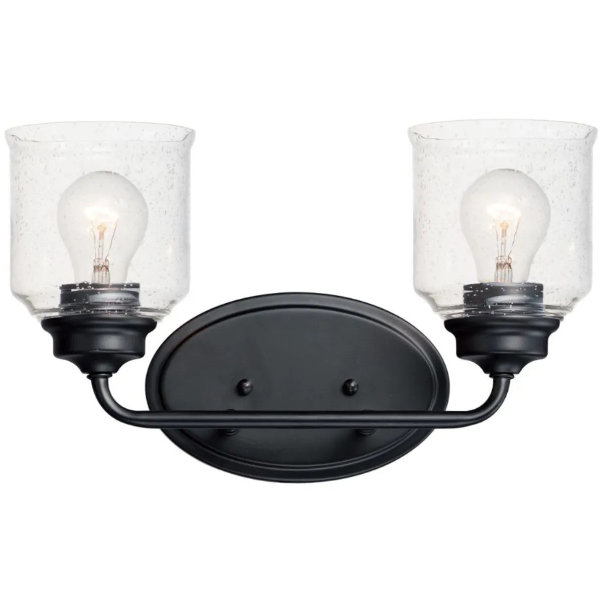 Acadia 15 in. 2 Lights Vanity Light Black Finish
