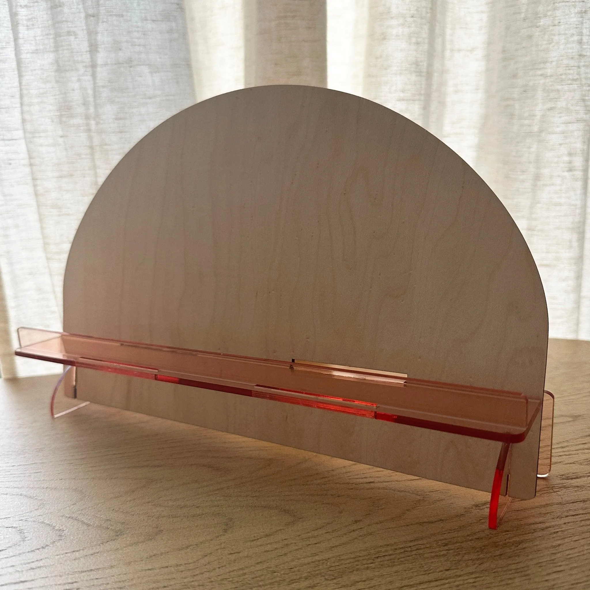 Acrylic & Wood Display Stand (1 Ledge)