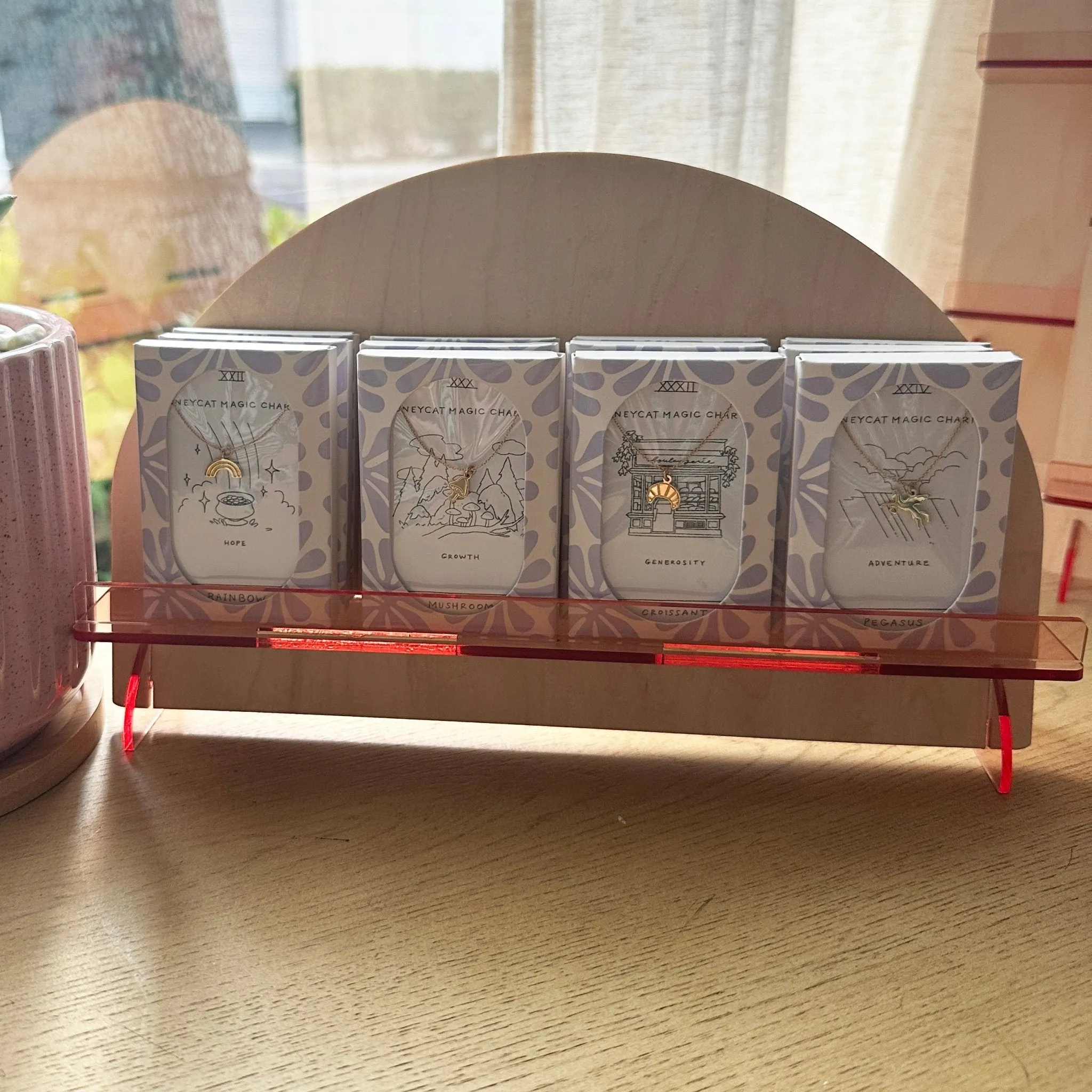 Acrylic & Wood Display Stand (1 Ledge)