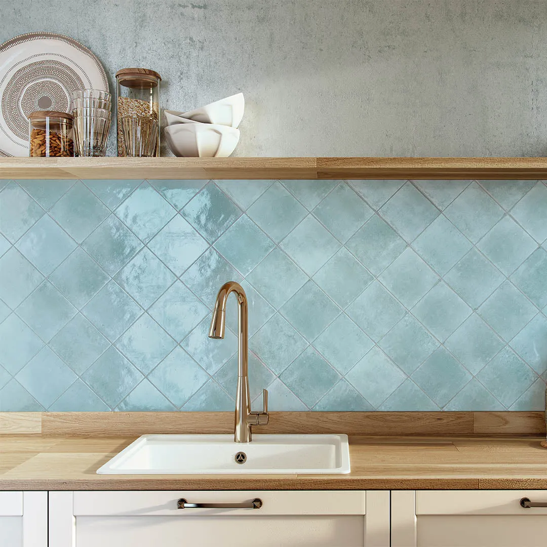 Agadir Agua, 5.8" x 5.8" - Porcelain Tile