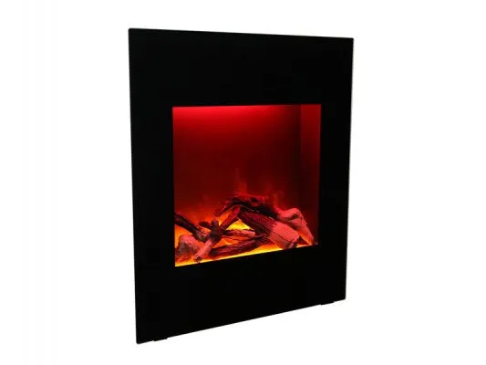 Amantii Zero Clearance Black Glass Surround Electric Fireplace