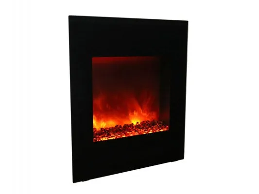 Amantii Zero Clearance Black Glass Surround Electric Fireplace