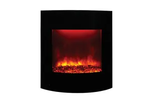 Amantii Zero Clearance Black Glass Surround Electric Fireplace