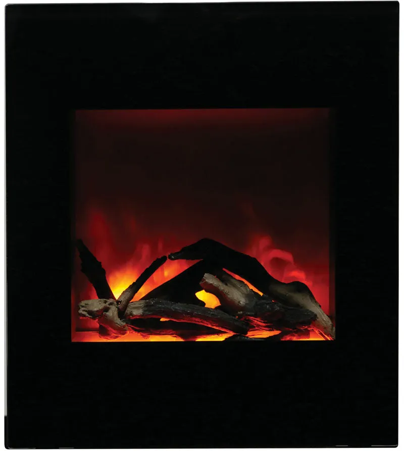 Amantii Zero Clearance Black Glass Surround Electric Fireplace