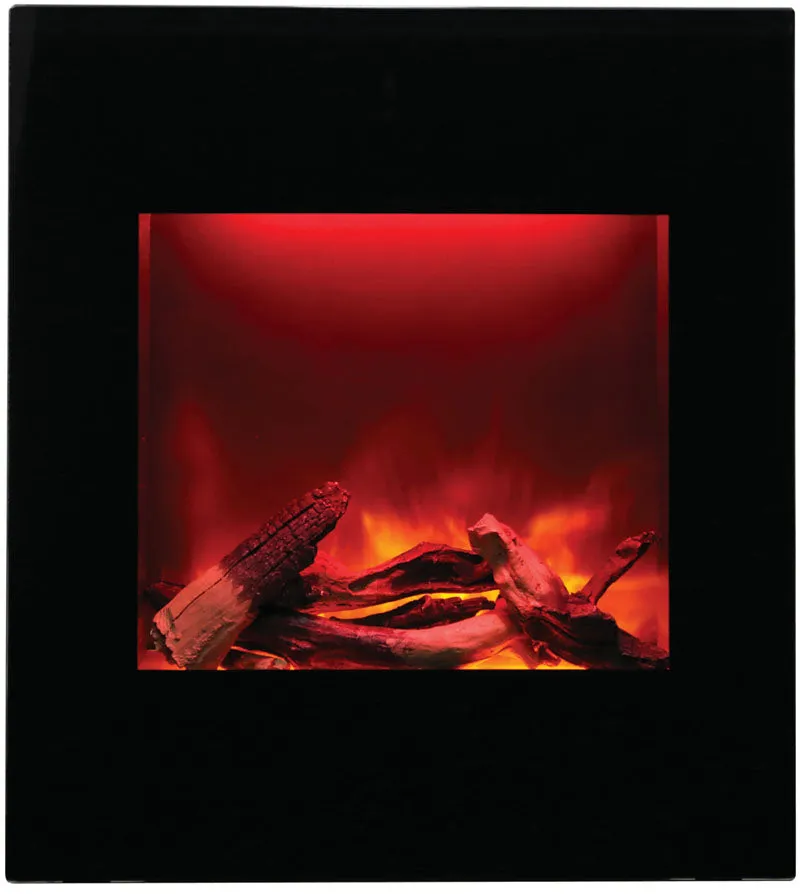 Amantii Zero Clearance Black Glass Surround Electric Fireplace