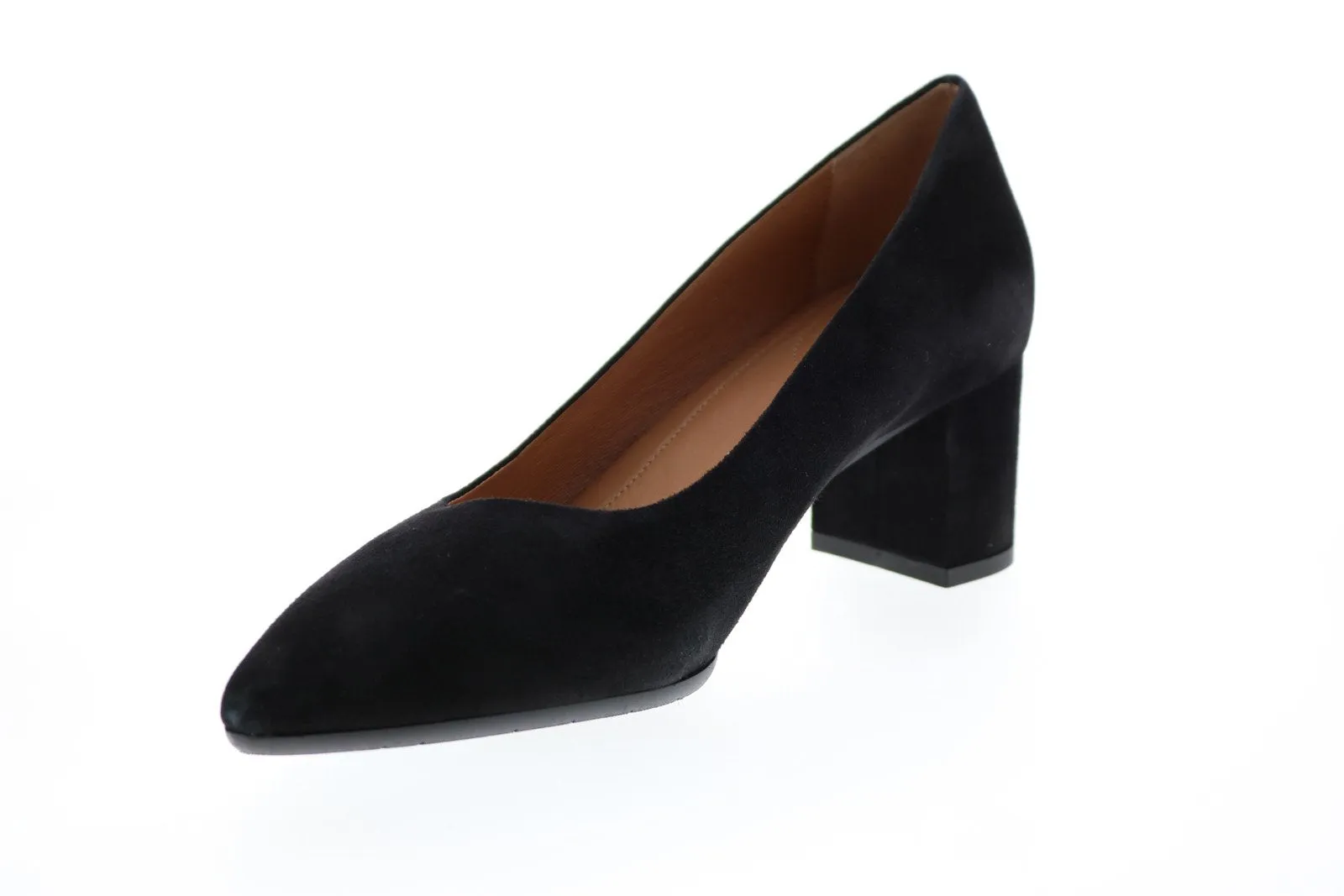 Aquatalia Kayleigh Dress Suede 34L3729-BLK Womens Black Suede Heels Pumps Shoes