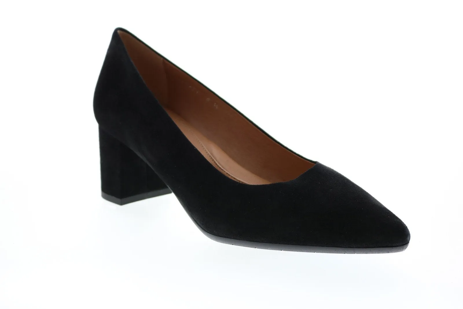 Aquatalia Kayleigh Dress Suede 34L3729-BLK Womens Black Suede Heels Pumps Shoes