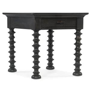 Big Sky Turned Leg End Table, Charred Timber