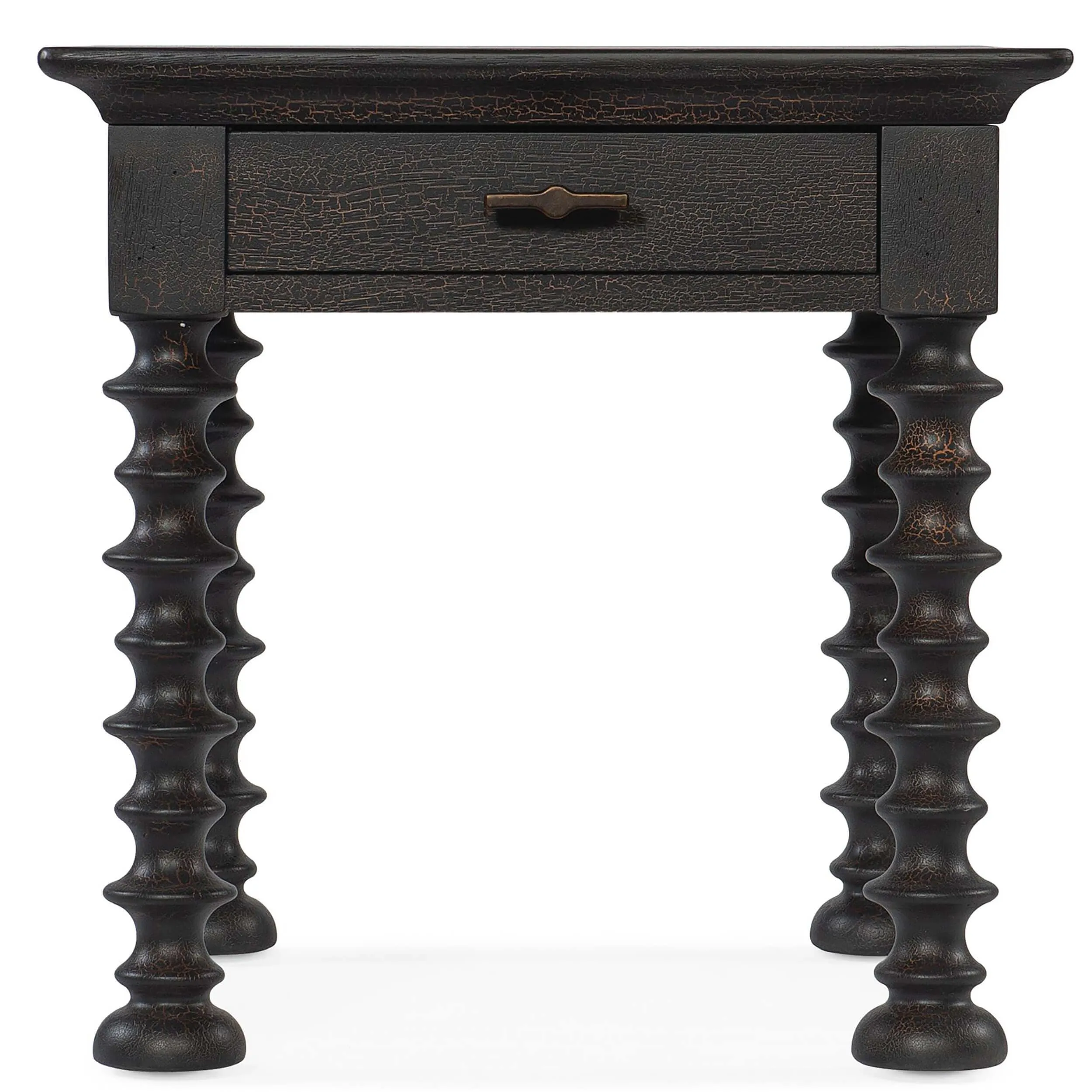 Big Sky Turned Leg End Table, Charred Timber