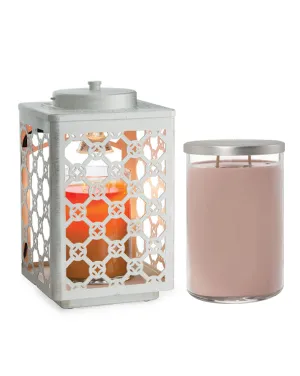 Brushed Champagne Garden Lantern Candle Warmer