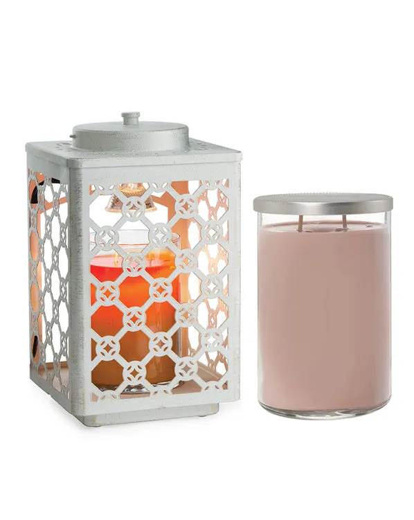 Brushed Champagne Garden Lantern Candle Warmer