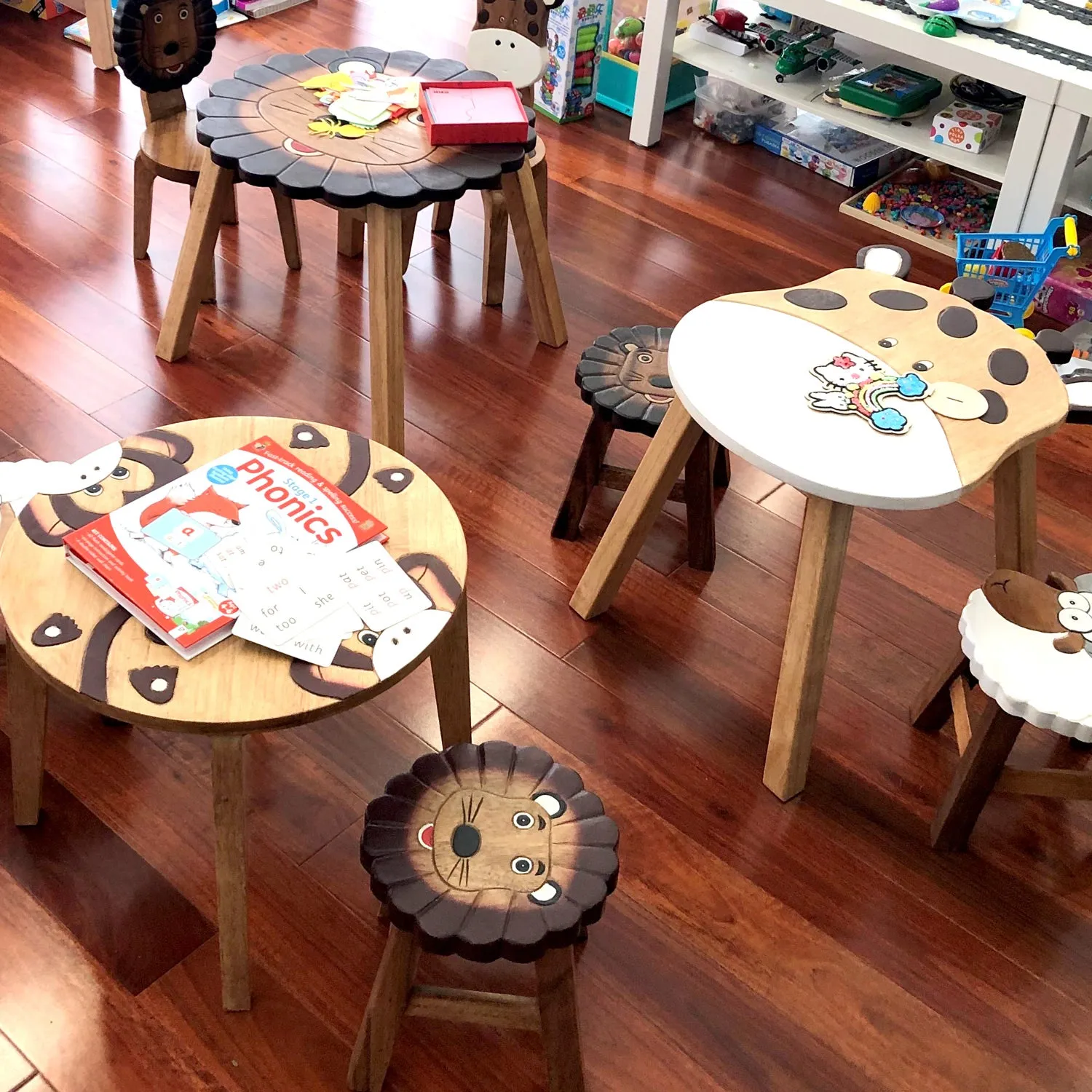 Children's furniture Monkey Table   2 Stools Set