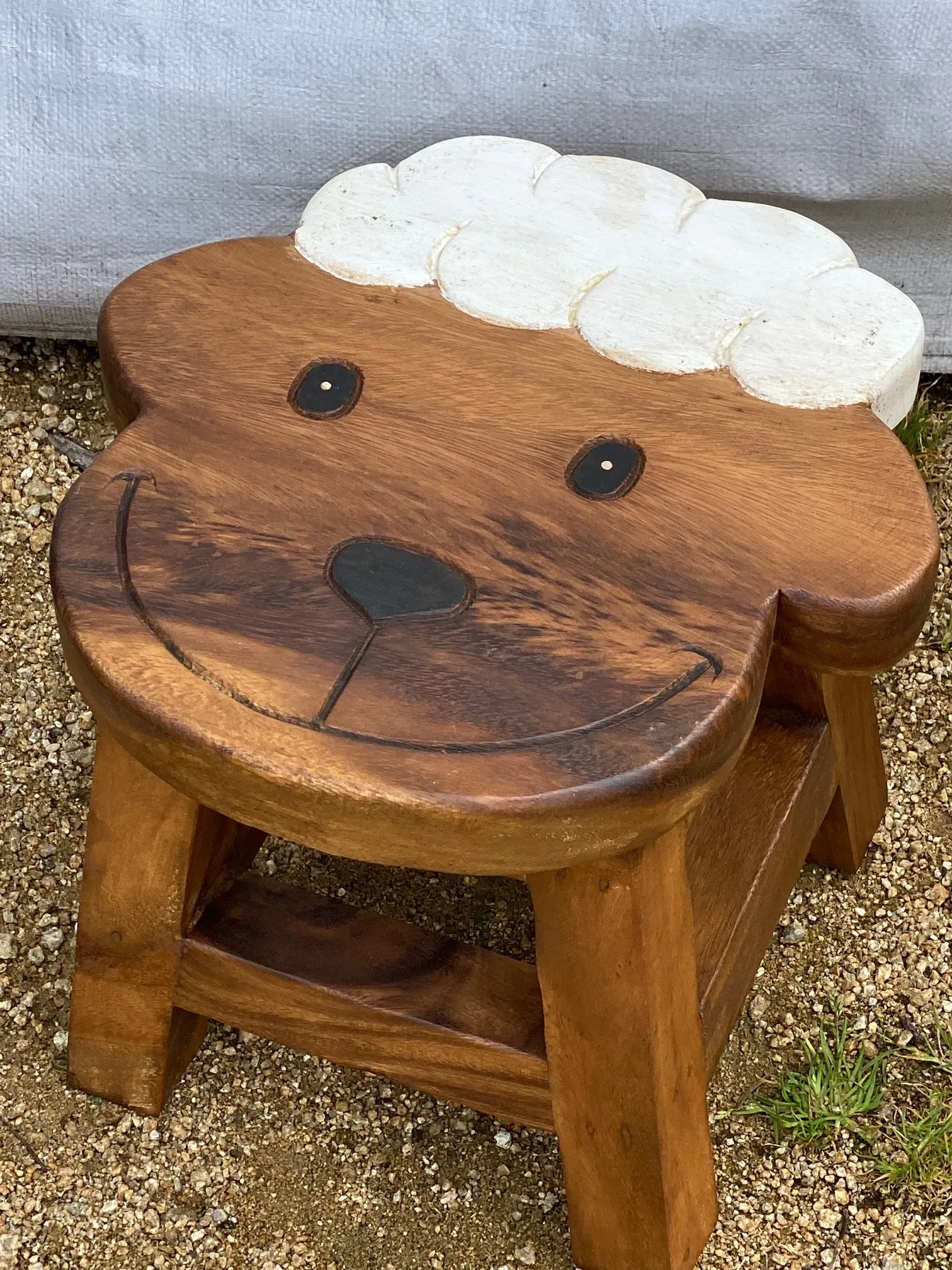 Children’s wooden table and chair stools set Shaun the Sheep theme