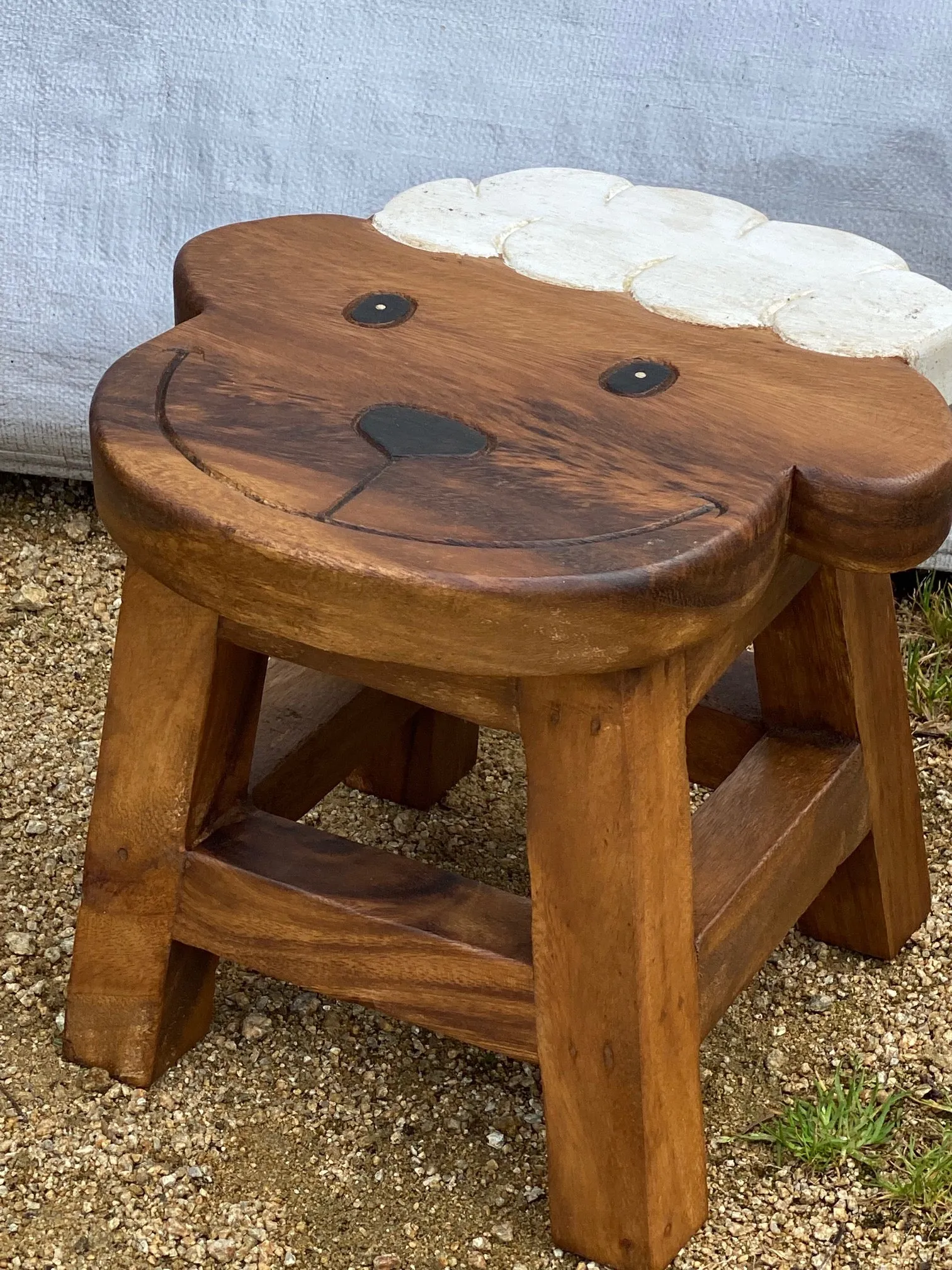Children’s wooden table and chair stools set Shaun the Sheep theme