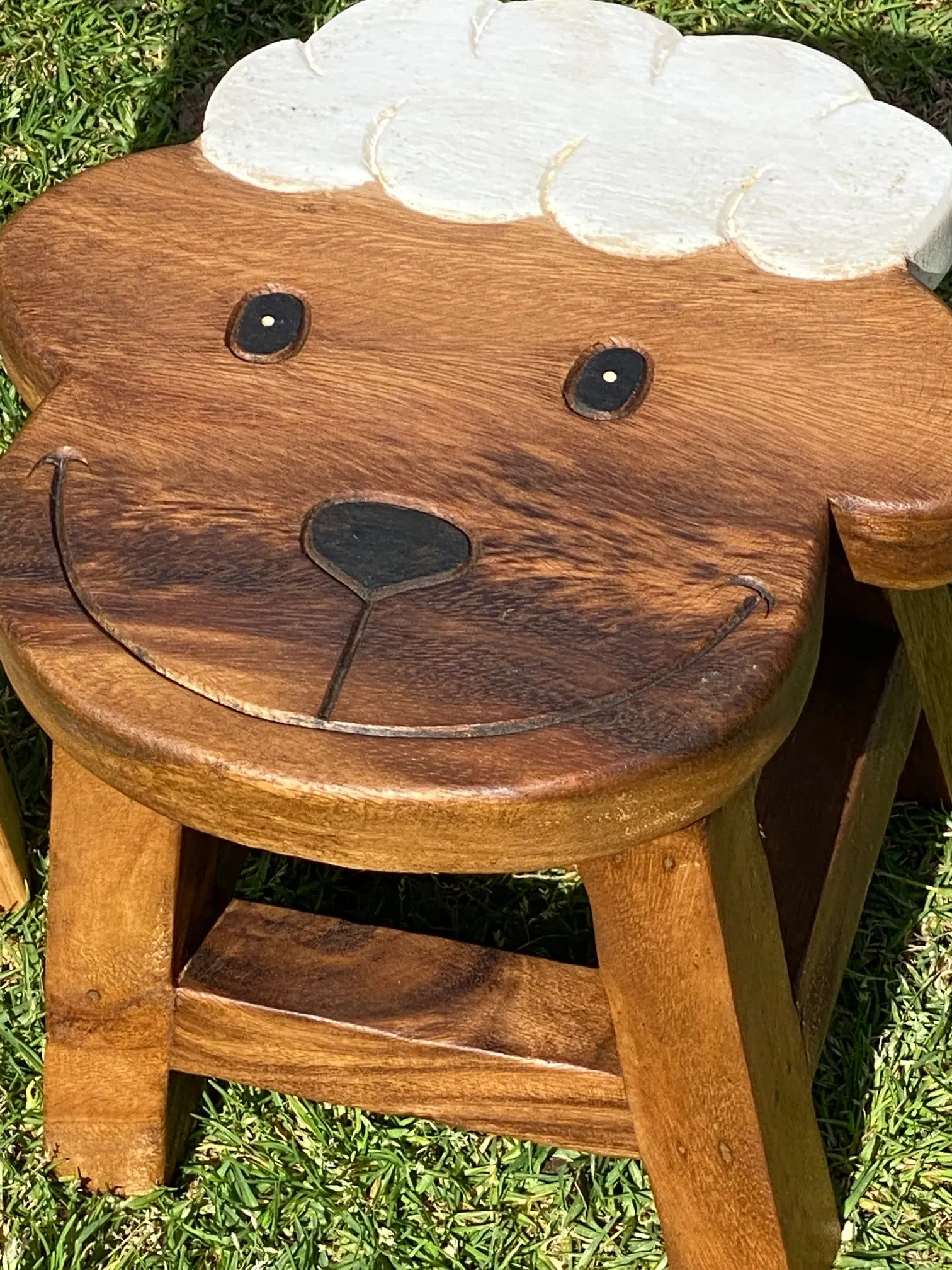 Children’s wooden table and chair stools set Shaun the Sheep theme