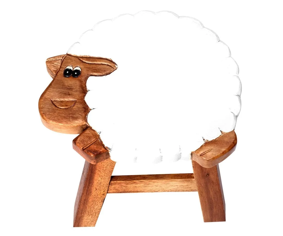 Children’s wooden table and chair stools set Shaun the Sheep theme