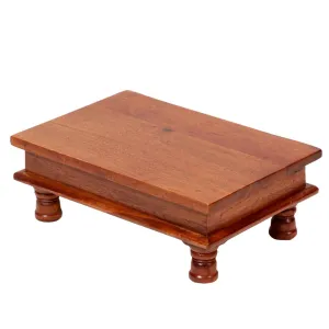 Compact Vintage Handmade Wooden Bajot