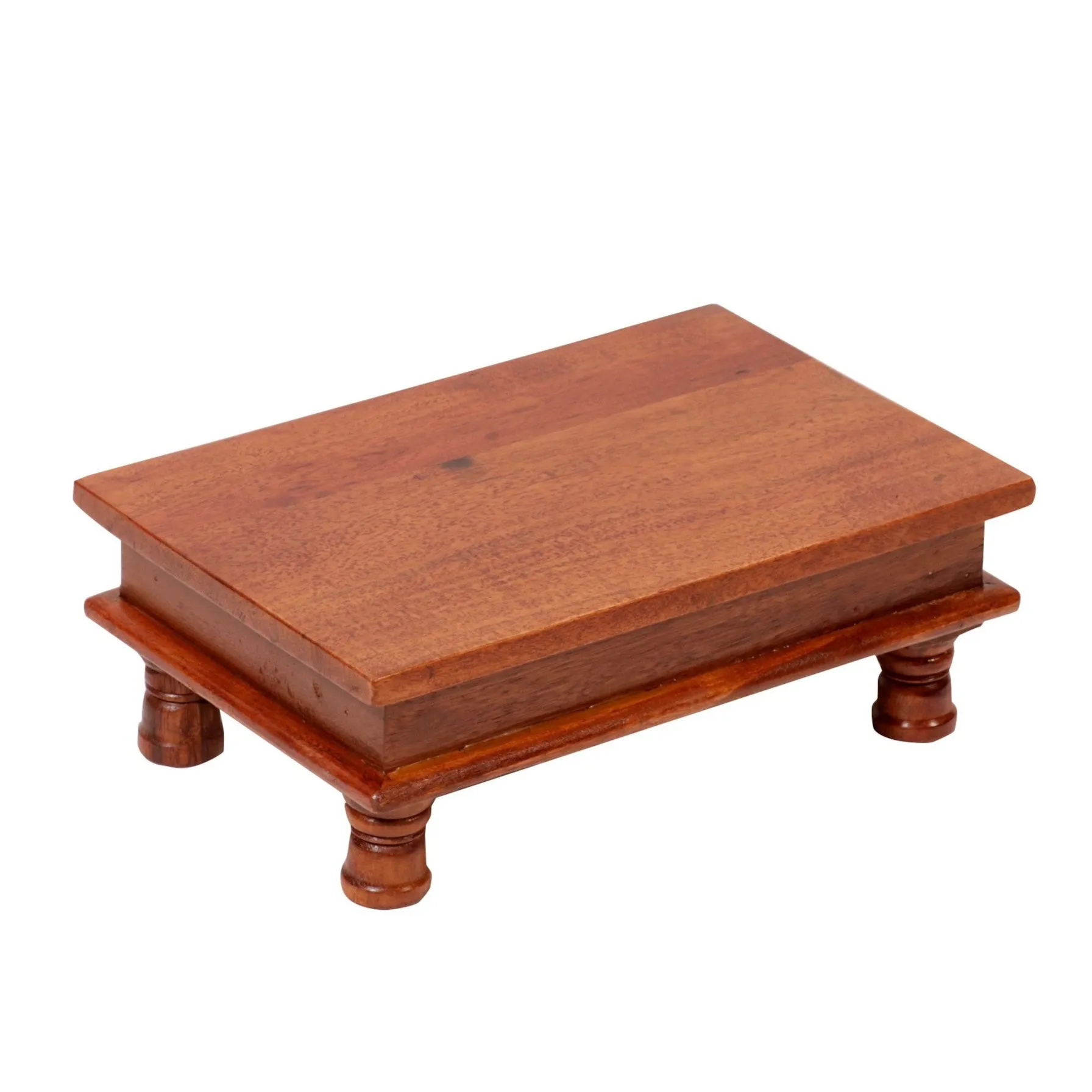 Compact Vintage Handmade Wooden Bajot