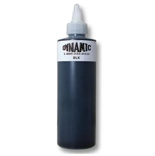 Dynamic Ink - CHOOSE - Big 8oz Bottles. GANGA HARDLINE & BLKOUT, Black, 3xBlack, White, 3xWhite & Heavy White