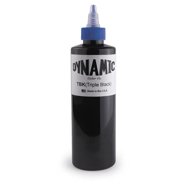 Dynamic Ink - CHOOSE - Big 8oz Bottles. GANGA HARDLINE & BLKOUT, Black, 3xBlack, White, 3xWhite & Heavy White