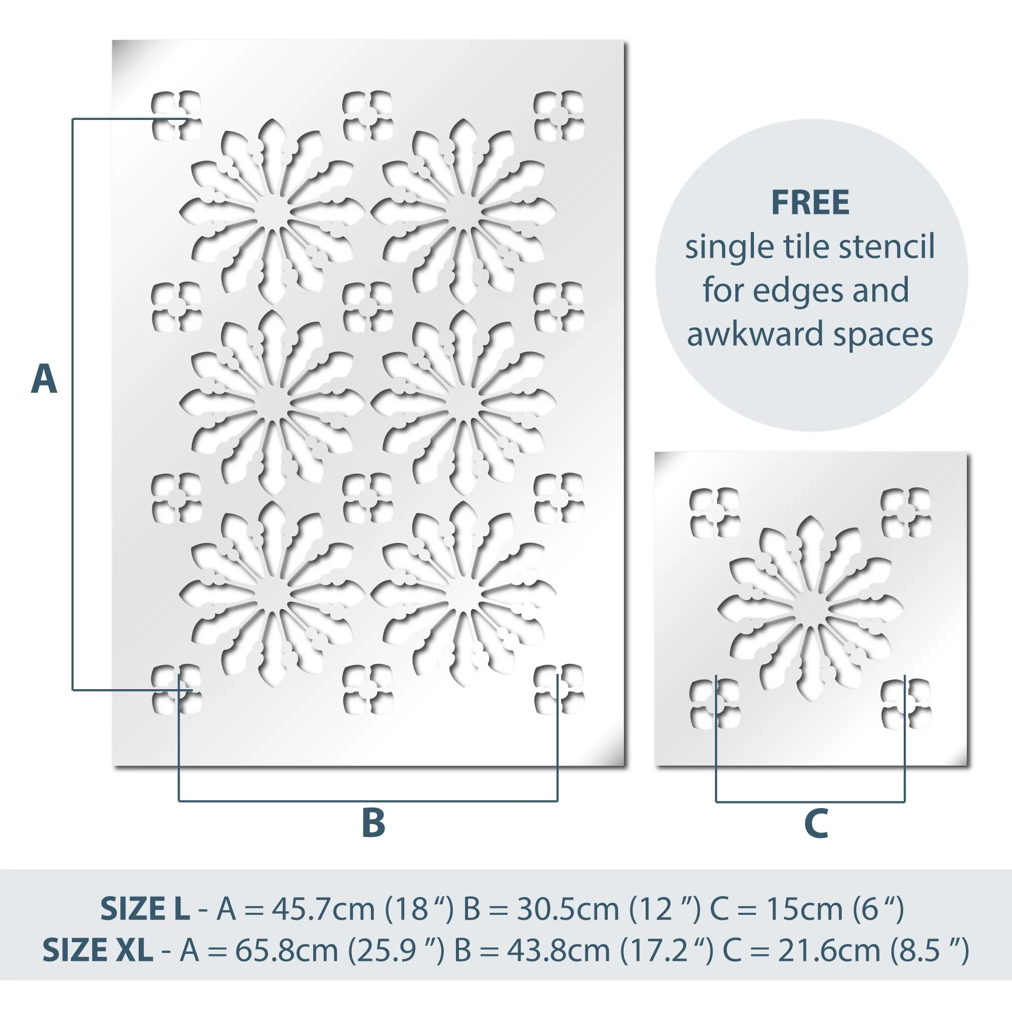 Eastcombe Tile Repeat Stencil