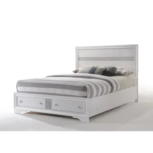 Easton Queen Bed w/Drawer, White