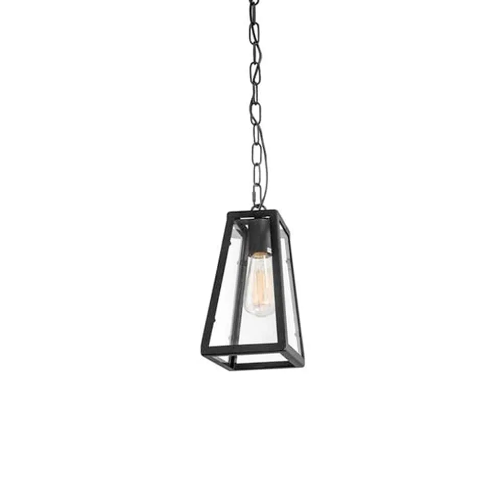 Ella Black and Clear Glass Square Pendant Light | 2 Sizes