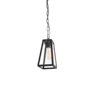 Ella Black and Clear Glass Square Pendant Light | 2 Sizes
