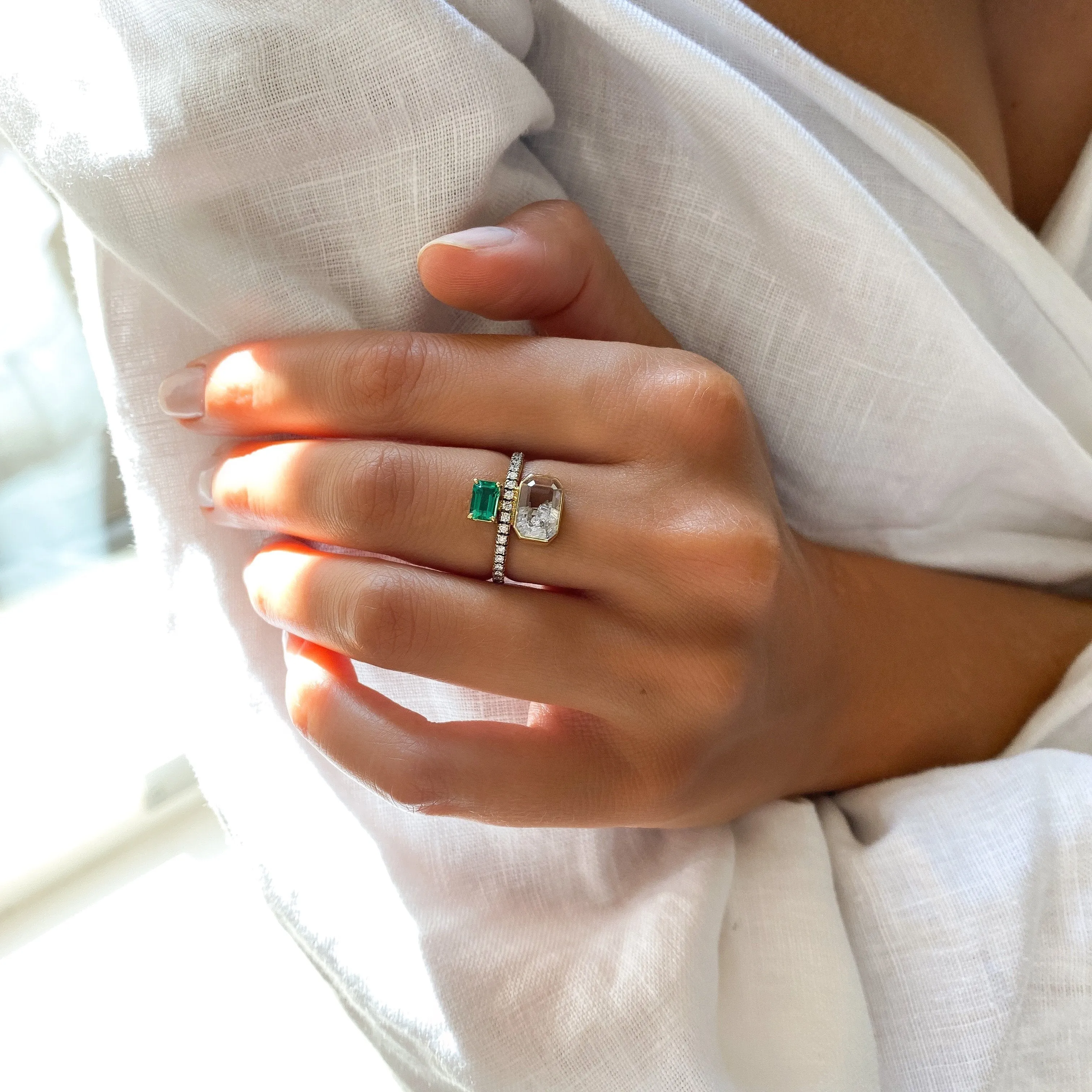 Emerald & Diamond Ring