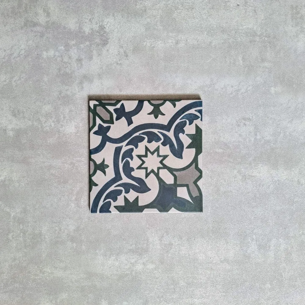 Europa Prague | Patterned Tile  | 20cm x 20cm | Wall & Floor Tiles FULL TILE SAMPLE