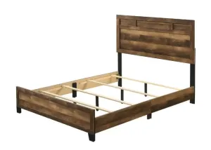 Ezekiel Queen Bed, Rustic Oak Finish