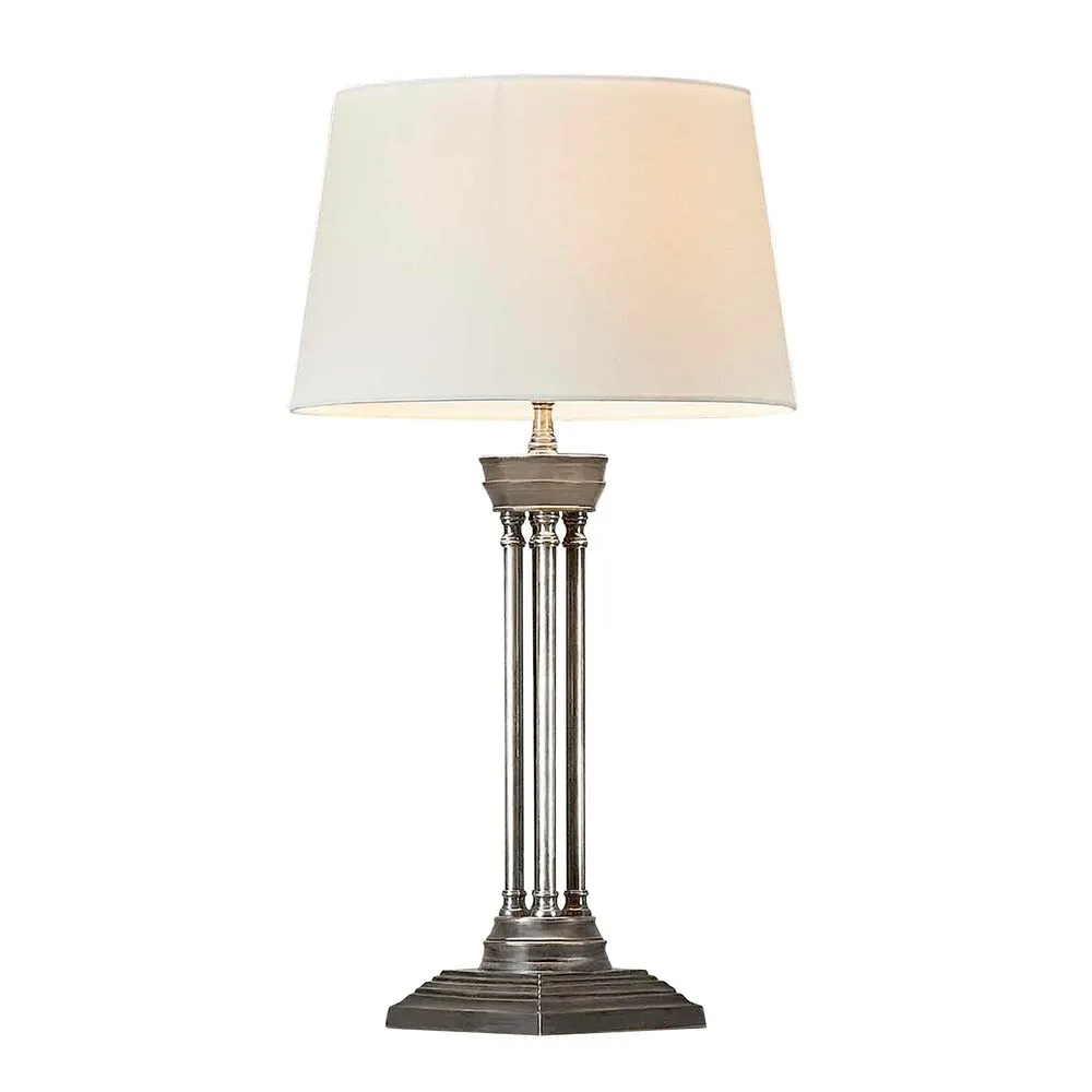 Hudson Table Lamp Base Ant.Silver
