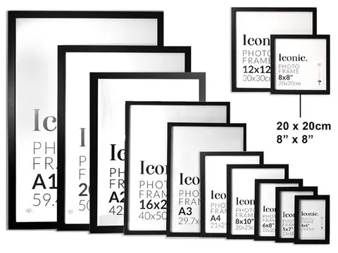 Iconic Frame Black - 20x20cm/8x8"
