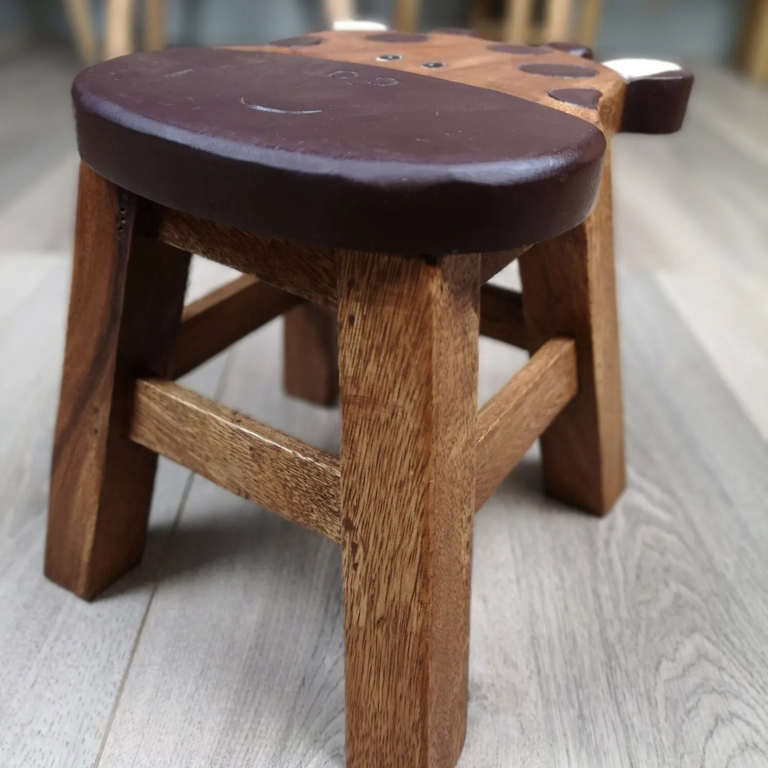 Kids Chair Wooden Stool Animal GIRAFFE Theme Children’s wood Chair Toddlers Stepping.