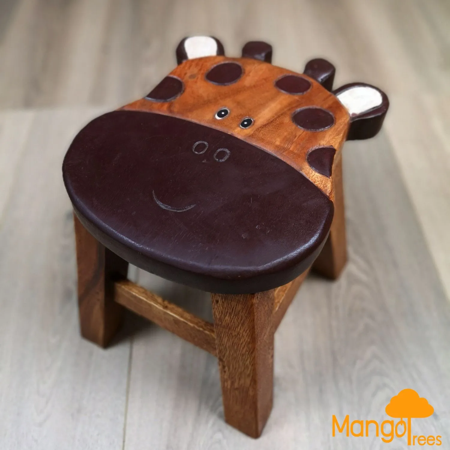 Kids Chair Wooden Stool Animal GIRAFFE Theme Children’s wood Chair Toddlers Stepping.