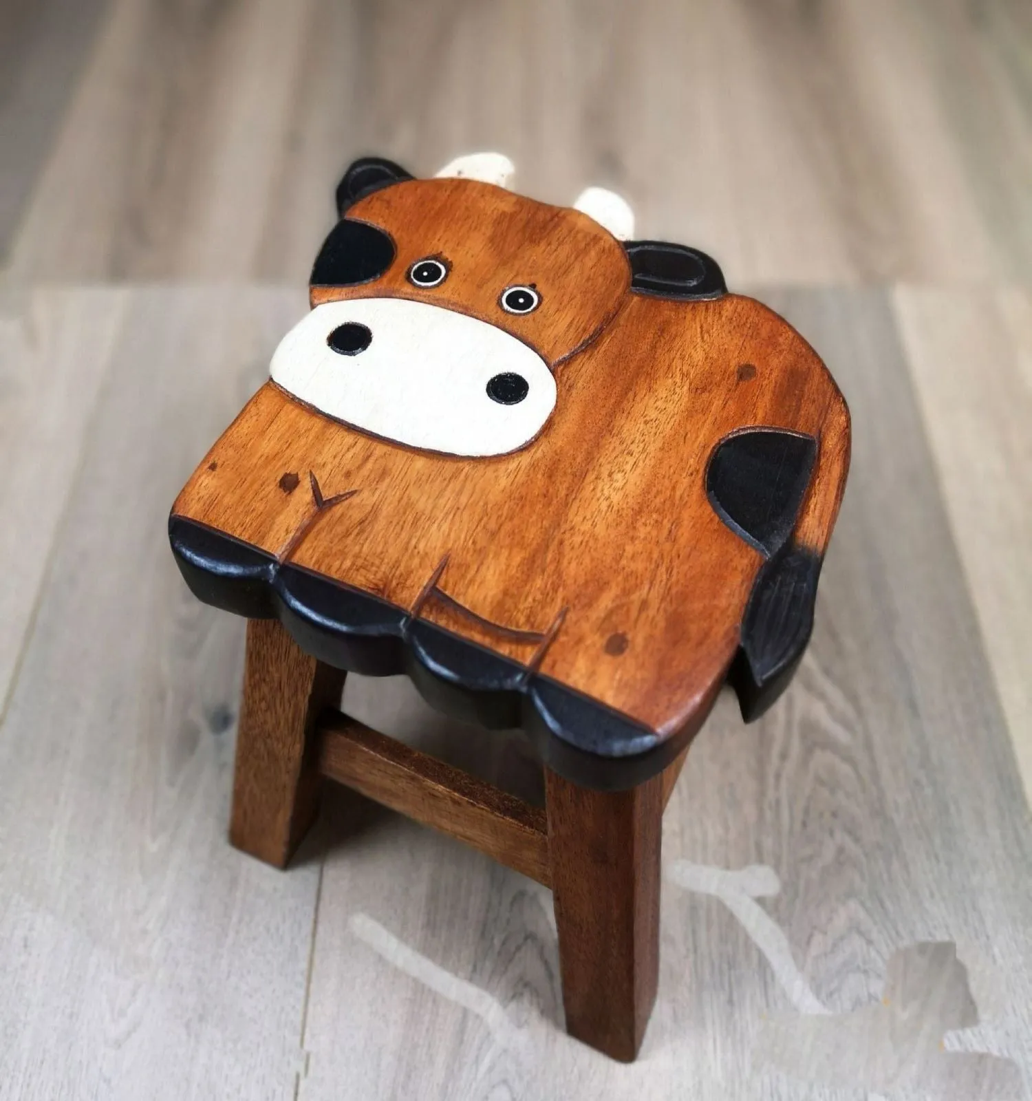 Kids Wooden LION Table   2 animal stools complete set -hand carved Timber Children Furniture.