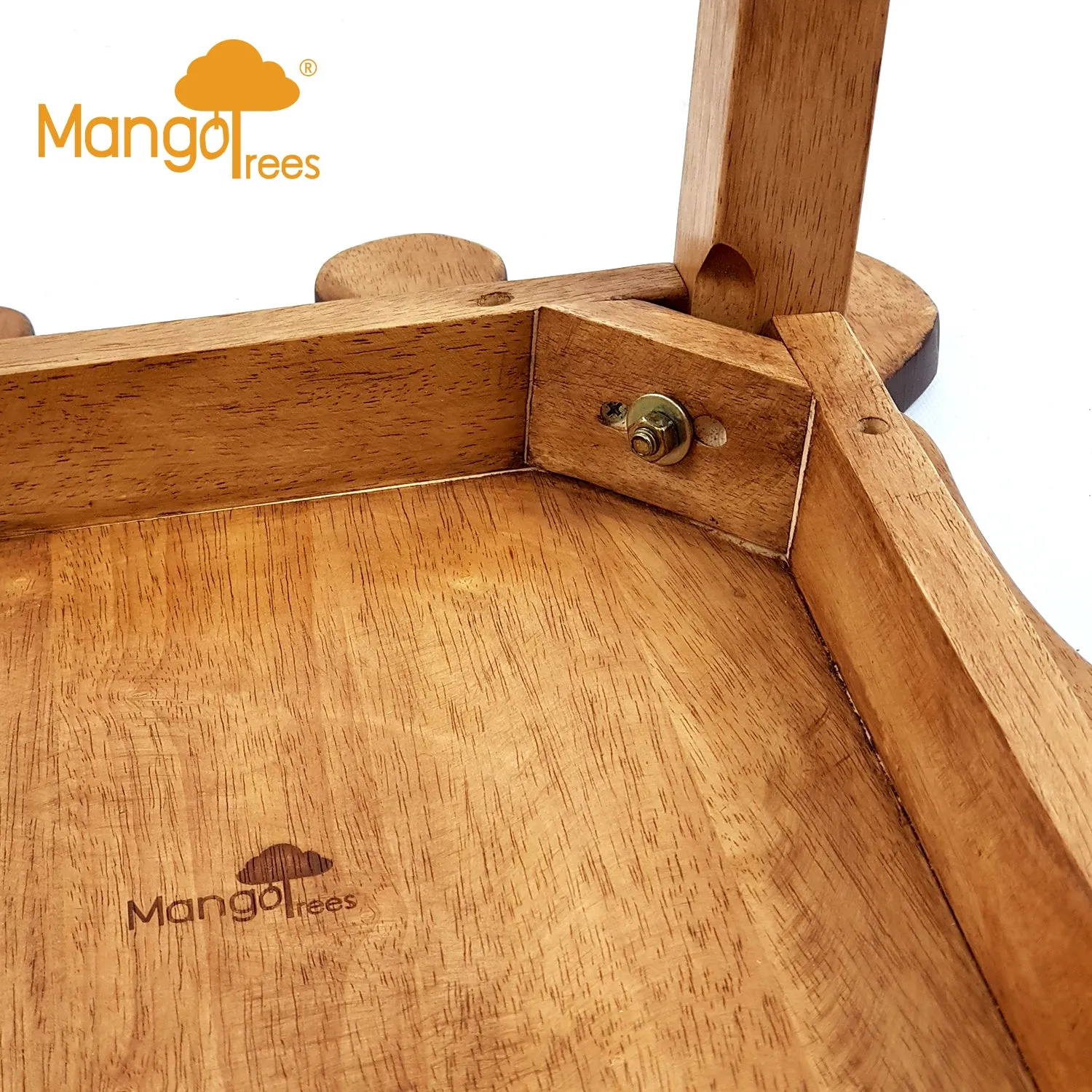 Kids Wooden Table   2 stools Set Giraffe & Sheep themed- hand carved Timber Children Furniture