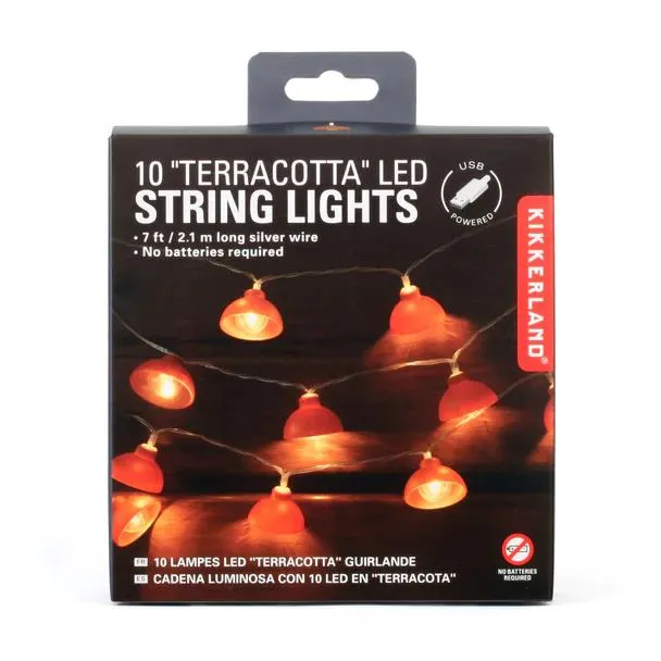 Kikkerland Terracotta String Lights