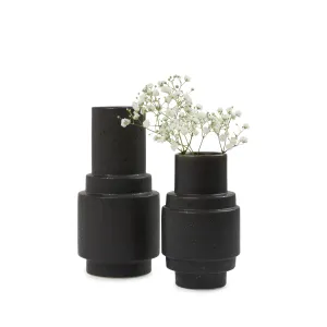 Koen Vase Set - 2 Pieces - Black