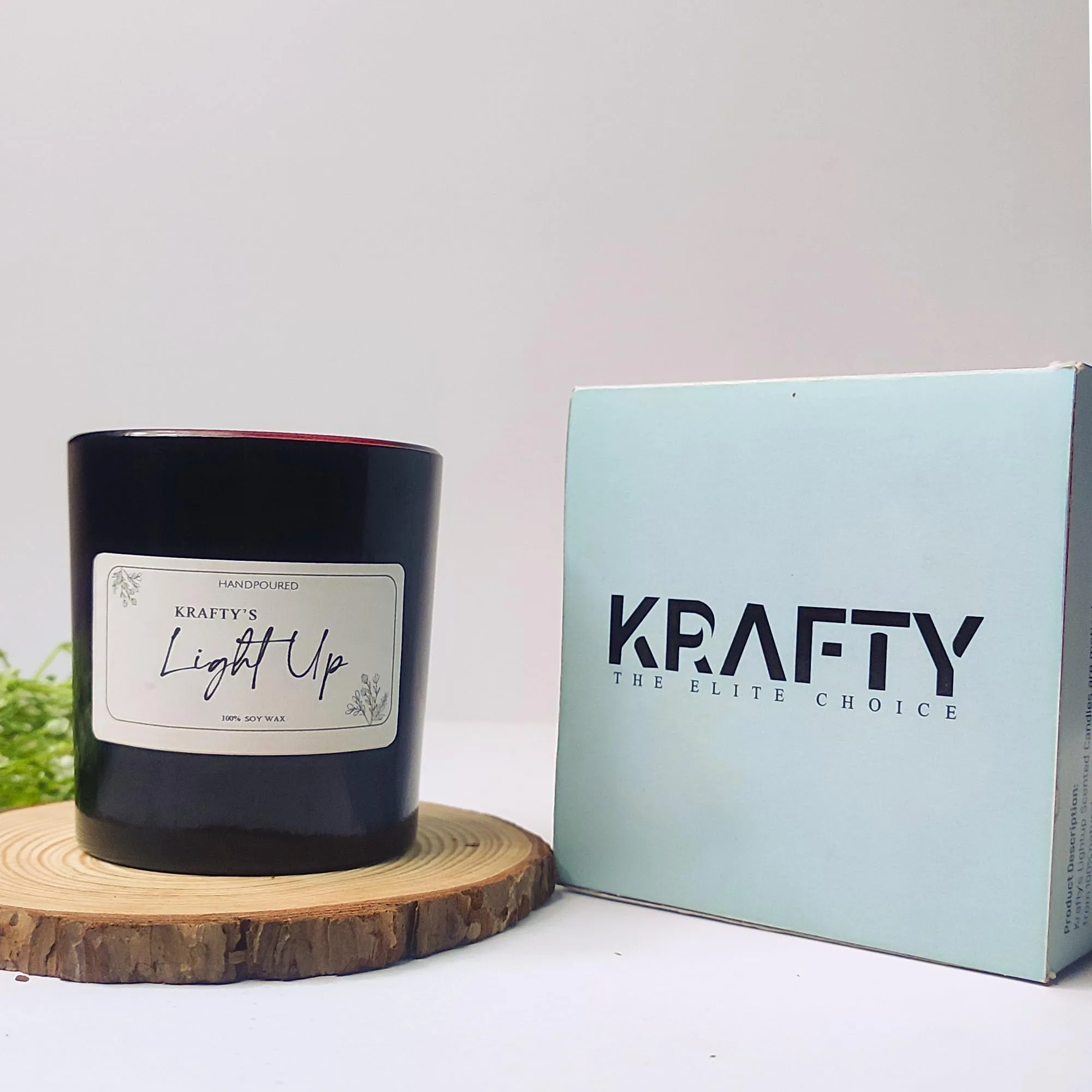 Krafty's Light Up Smoke-Less T Rose Scented Black Colour Candle Jar 150gm, 100-120 Hrs | 100% Soy Wax | Scented Candle for Home Decor | Scented Candles Gift Set| Soy Wax Candles
